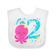 thumbnail image 1 of Inktastic I'm Two- cute octopus birthday Boys or Girls Baby Bib, 1 of 4