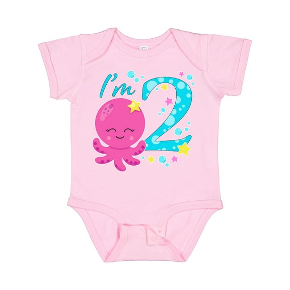 Inktastic I'm Two- cute octopus birthday Boys or Girls Baby Bodysuit