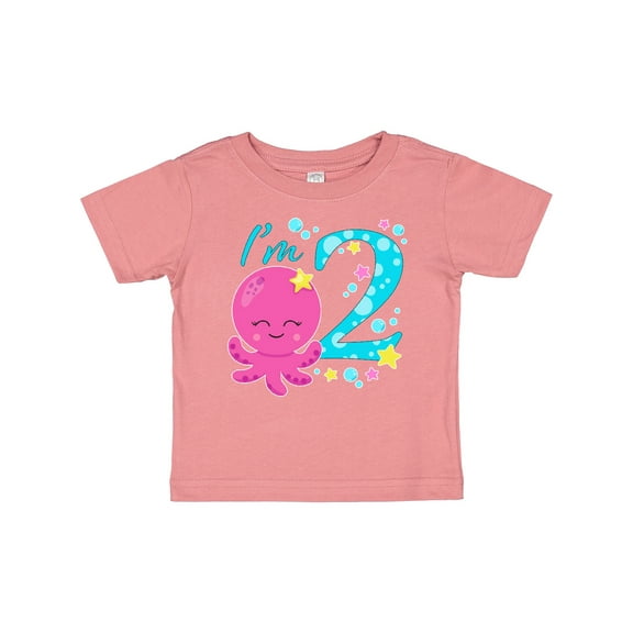 Inktastic I'm Two- cute octopus birthday Boys or Girls Baby T-Shirt