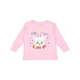 thumbnail image 1 of Inktastic I'm Two with Flowers and Cute Llama Cake Girls Long Sleeve Toddler T-Shirt, 1 of 5