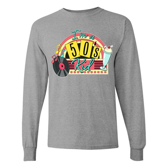 Inktastic I'm a 50's Kid 1950's Style Birthday Jukebox Long Sleeve T-Shirt