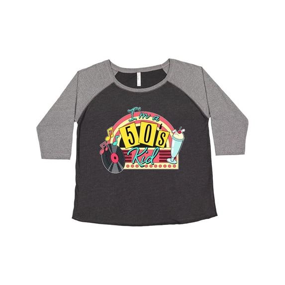 Inktastic I'm a 50's Kid 1950's Style Birthday Jukebox Women's Plus Size T-Shirt