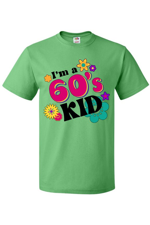 I'm a 60's Kid 1960's Style Colorful Flowers T-Shirt