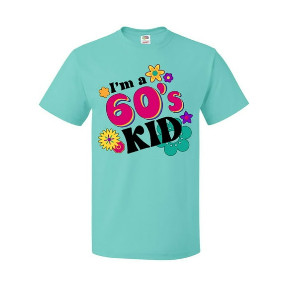 Inktastic I'm a 60's Kid 1960's Style Colorful Flowers T-Shirt