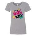 thumbnail image 1 of Inktastic I'm a 60's Kid 1960's Style Colorful Flowers Women's T-Shirt, 1 of 5