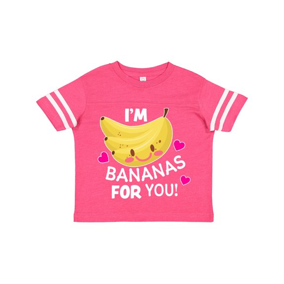 Inktastic I'm a Bananas For You with Cute Banana and Hearts Boys or Girls Toddler T-Shirt