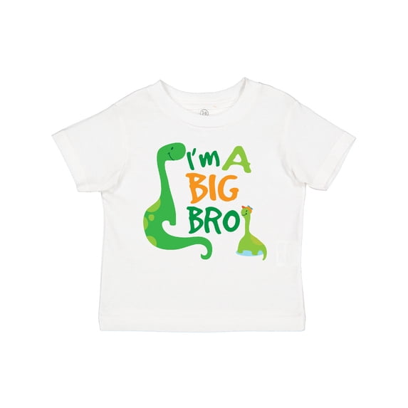 Inktastic I'm a Big Bro Dinosaur Boys Brother Announcement Boys Toddler T-Shirt