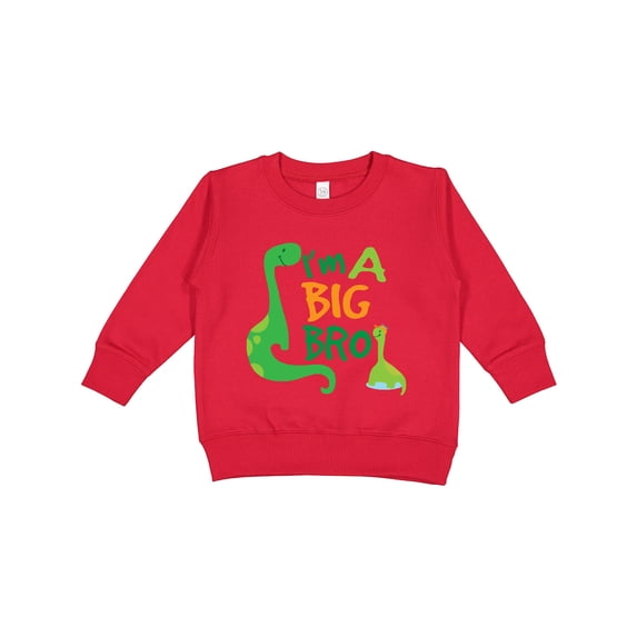 Inktastic I'm a Big Bro Dinosaur Boys Brother Announcement Toddler Sweatshirt