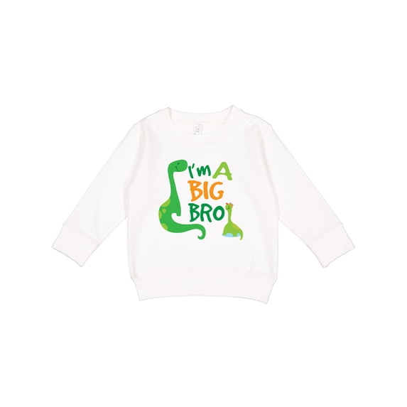 Inktastic I'm a Big Bro Dinosaur Boys Brother Announcement Toddler Sweatshirt