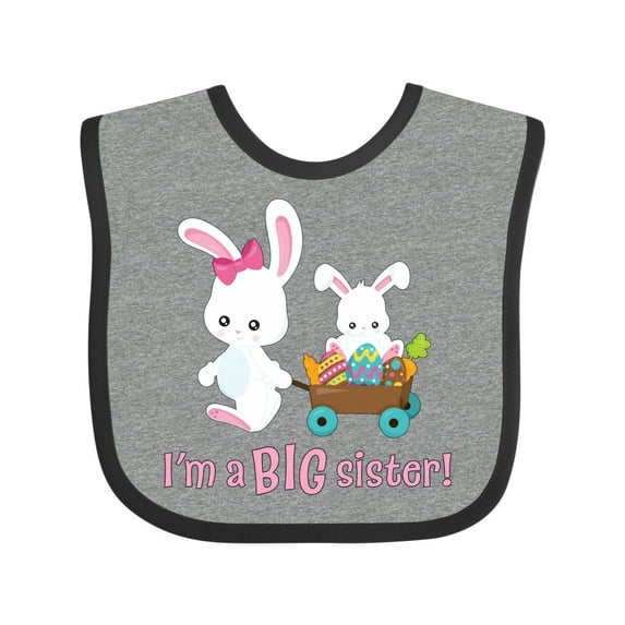 Inktastic I'm a Big Sister Girls Baby Bib