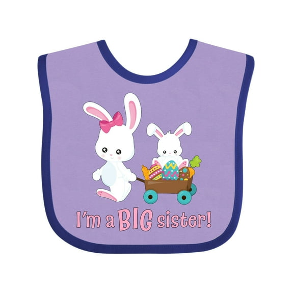 Inktastic I'm a Big Sister Girls Baby Bib