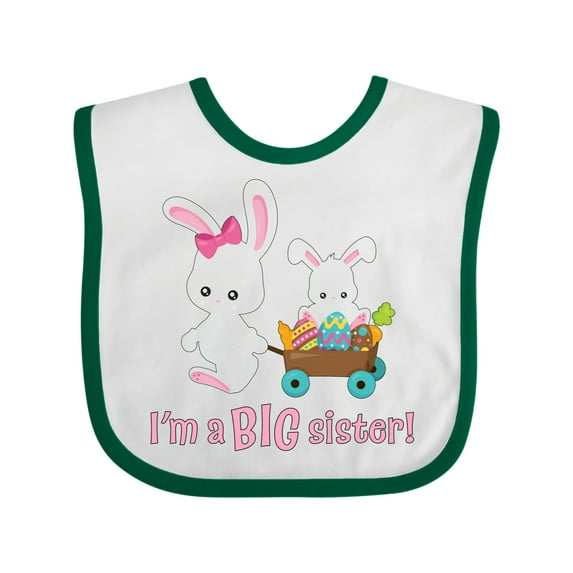 Inktastic I'm a Big Sister Girls Baby Bib