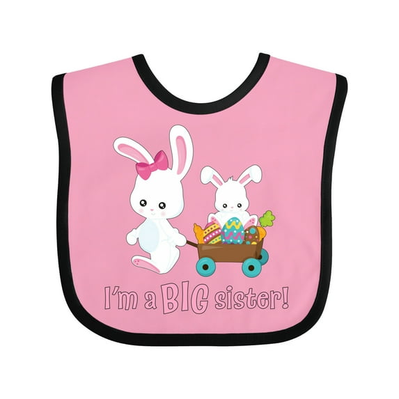 Inktastic I'm a Big Sister Girls Baby Bib