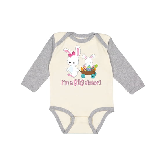 Inktastic I'm a Big Sister Girls Long Sleeve Baby Bodysuit