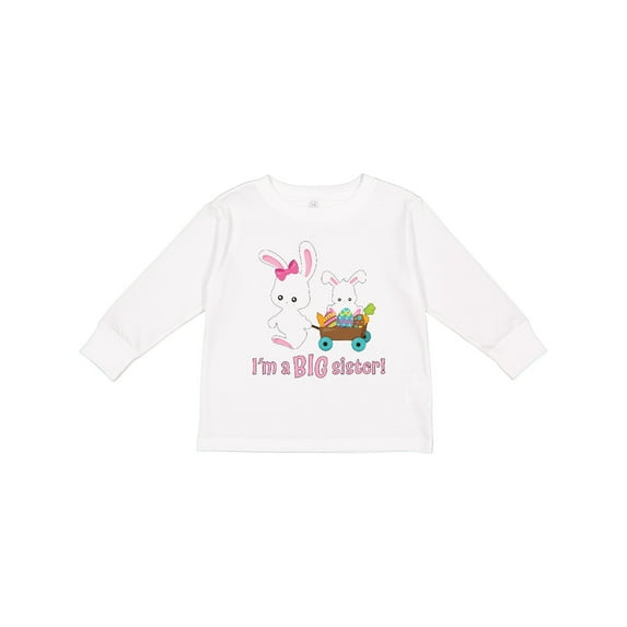 Inktastic I'm a Big Sister Girls Long Sleeve Toddler T-Shirt