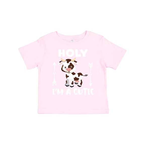 Inktastic I'm a Cutie White and Brown Holstein Cow with Arrows Boys or Girls Toddler T-Shirt