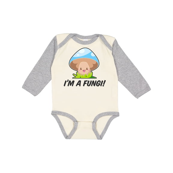 Inktastic I'm a Fungi with Mushroom Boys or Girls Long Sleeve Baby Bodysuit