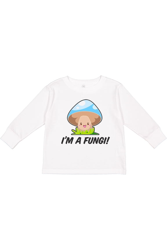 I'm a Fungi with Mushroom Boys or Girls Long Sleeve Toddler T-Shirt