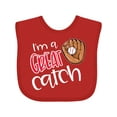thumbnail image 1 of Inktastic I'm a Great Catch Baseball Glove Boys or Girls Baby Bib, 1 of 4