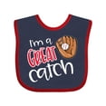 thumbnail image 1 of Inktastic I'm a Great Catch Baseball Glove Boys or Girls Baby Bib, 1 of 4