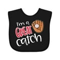 thumbnail image 1 of Inktastic I'm a Great Catch Baseball Glove Boys or Girls Baby Bib, 1 of 4