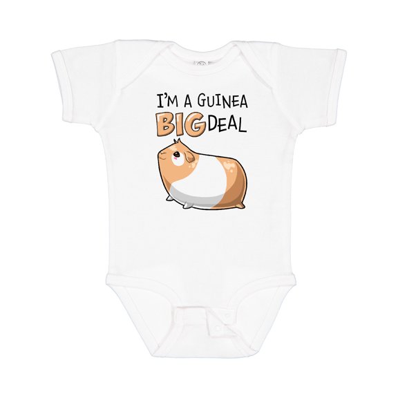 Inktastic I'm a Guinea Big Deal with Cute Guinea Pig Boys or Girls Baby Bodysuit