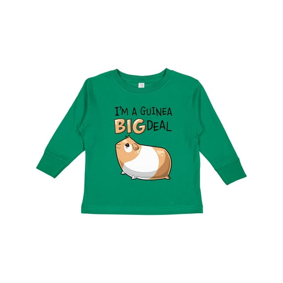 Inktastic I'm a Guinea Big Deal with Cute Guinea Pig Boys or Girls Long Sleeve Toddler T-Shirt