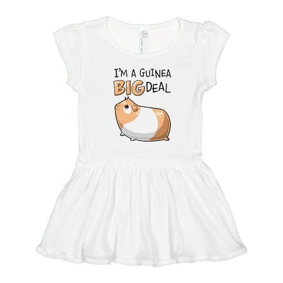 Inktastic I'm a Guinea Big Deal with Cute Guinea Pig Girls Toddler Dress