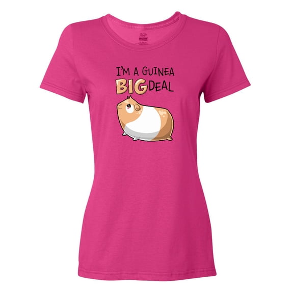 Inktastic I'm a Guinea Big Deal with Cute Guinea Pig Women's T-Shirt