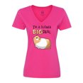 thumbnail image 1 of Inktastic I'm a Guinea Big Deal with Cute Guinea Pig Women's V-Neck T-Shirt, 1 of 5