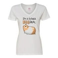 thumbnail image 1 of Inktastic I'm a Guinea Big Deal with Cute Guinea Pig Women's V-Neck T-Shirt, 1 of 5
