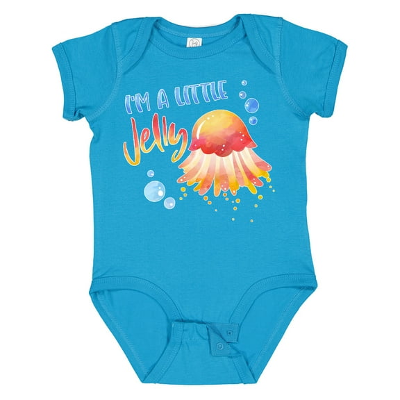 Inktastic I'm a Little Jelly Jellyfish Humor with Bubbles Boys or Girls Baby Bodysuit