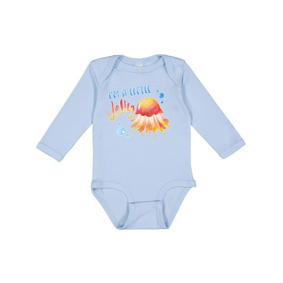 Inktastic I'm a Little Jelly Jellyfish Humor with Bubbles Boys or Girls Long Sleeve Baby Bodysuit