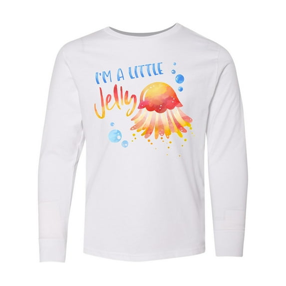 Inktastic I'm a Little Jelly Jellyfish Humor with Bubbles Long Sleeve Youth T-Shirt