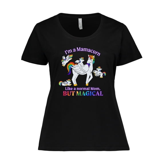 Inktastic I'm a Mamacorn, Like a Normal Mom, but Magical Women's Plus Size T-Shirt