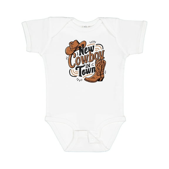 Inktastic I'm a New Cowboy in Town Boys or Girls Baby Bodysuit