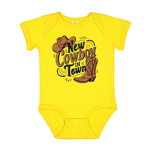 Inktastic I'm a New Cowboy in Town Boys or Girls Baby Bodysuit