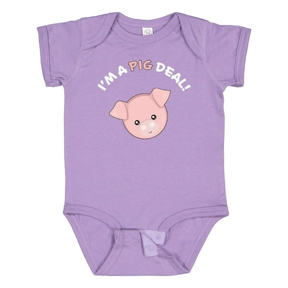 Inktastic I'm a Pig Deal Cute Pig Pun Boys or Girls Baby Bodysuit