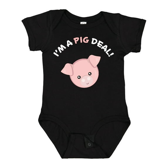 Inktastic I'm a Pig Deal Cute Pig Pun Boys or Girls Baby Bodysuit