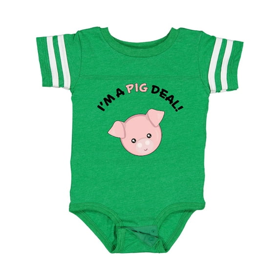Inktastic I'm a Pig Deal Cute Pig Pun Boys or Girls Baby Bodysuit