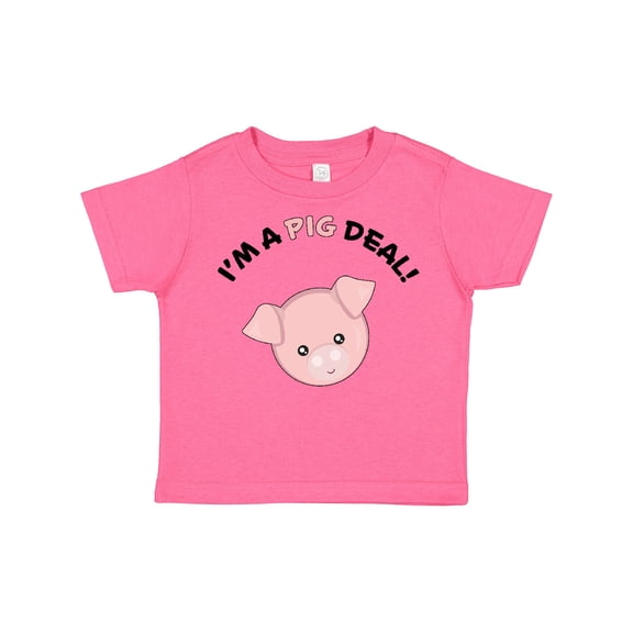 Inktastic I'm a Pig Deal Cute Pig Pun Boys or Girls Toddler T-Shirt