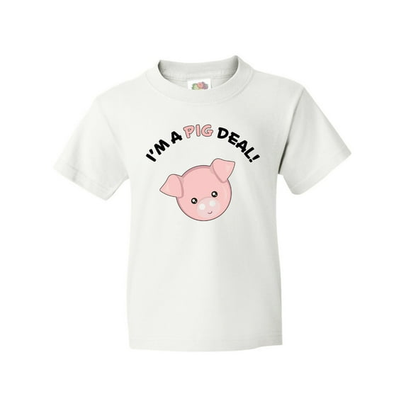 Inktastic I'm a Pig Deal Cute Pig Pun Youth T-Shirt