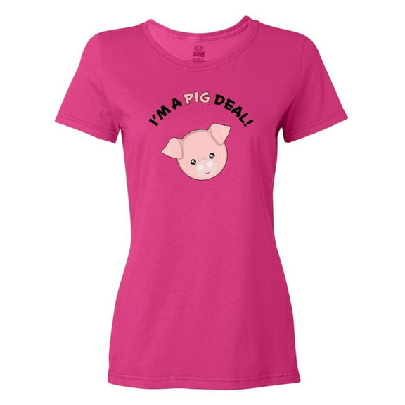 Inktastic I'm a Pig Deal cute pig pun Women's T-Shirt