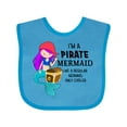 thumbnail image 1 of Inktastic I'm a Pirate Mermaid-like a Regular Mermaid, Only Cooler Boys or Girls Baby Bib, 1 of 4