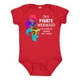 thumbnail image 1 of Inktastic I'm a Pirate Mermaid-like a Regular Mermaid, Only Cooler Boys or Girls Baby Bodysuit, 1 of 5