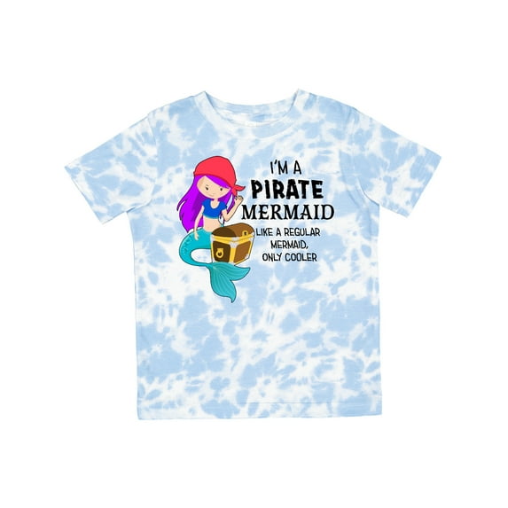 Inktastic I'm a Pirate Mermaid-like a Regular Mermaid, Only Cooler Boys or Girls Toddler T-Shirt