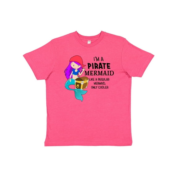Inktastic I'm a Pirate Mermaid-like a Regular Mermaid, Only Cooler Youth T-Shirt