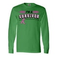 thumbnail image 1 of Inktastic I'm a Survivor Breast Cancer Awareness with Ribbon Long Sleeve T-Shirt, 1 of 5