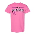 thumbnail image 1 of Inktastic I'm a Survivor Breast Cancer Awareness with Ribbon T-Shirt, 1 of 5