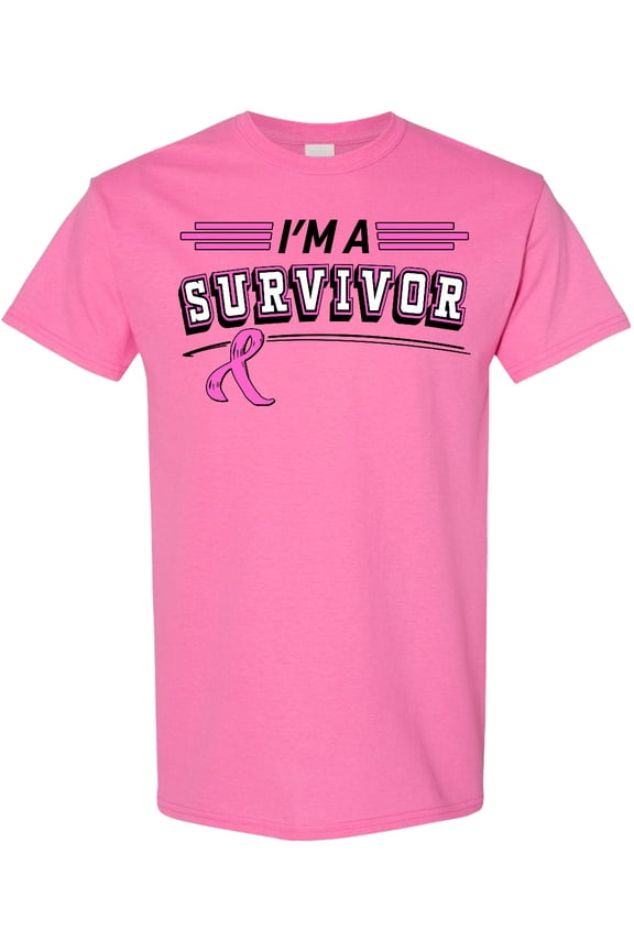 I'm a Survivor Breast Cancer Awareness with Ribbon T-Shirt